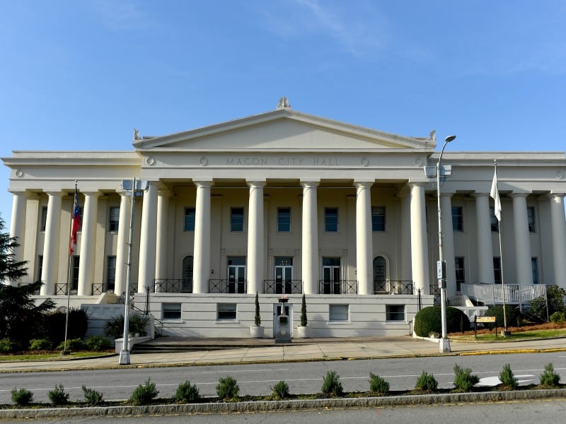 The front of Macon City Hall