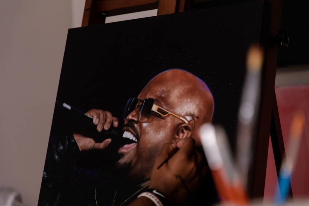A portrait of music artist CeeLo Green.